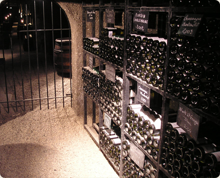 Burgundy wine cellar