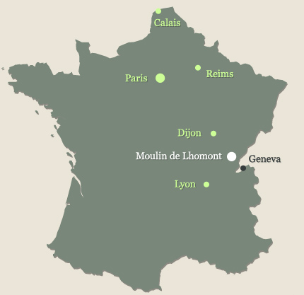 map of location - Moulin de Lhomont